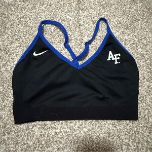 Nike Women's Black and Blue Sports Bra